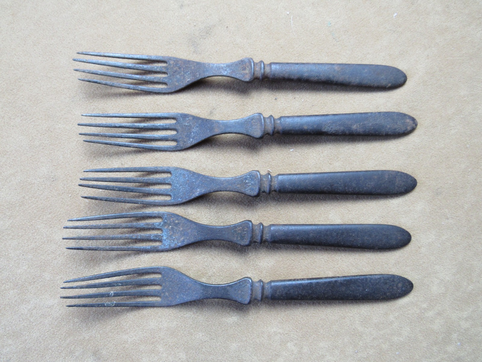 FIVE Early Indian Wars Mess Forks Custer Era Circa 1874