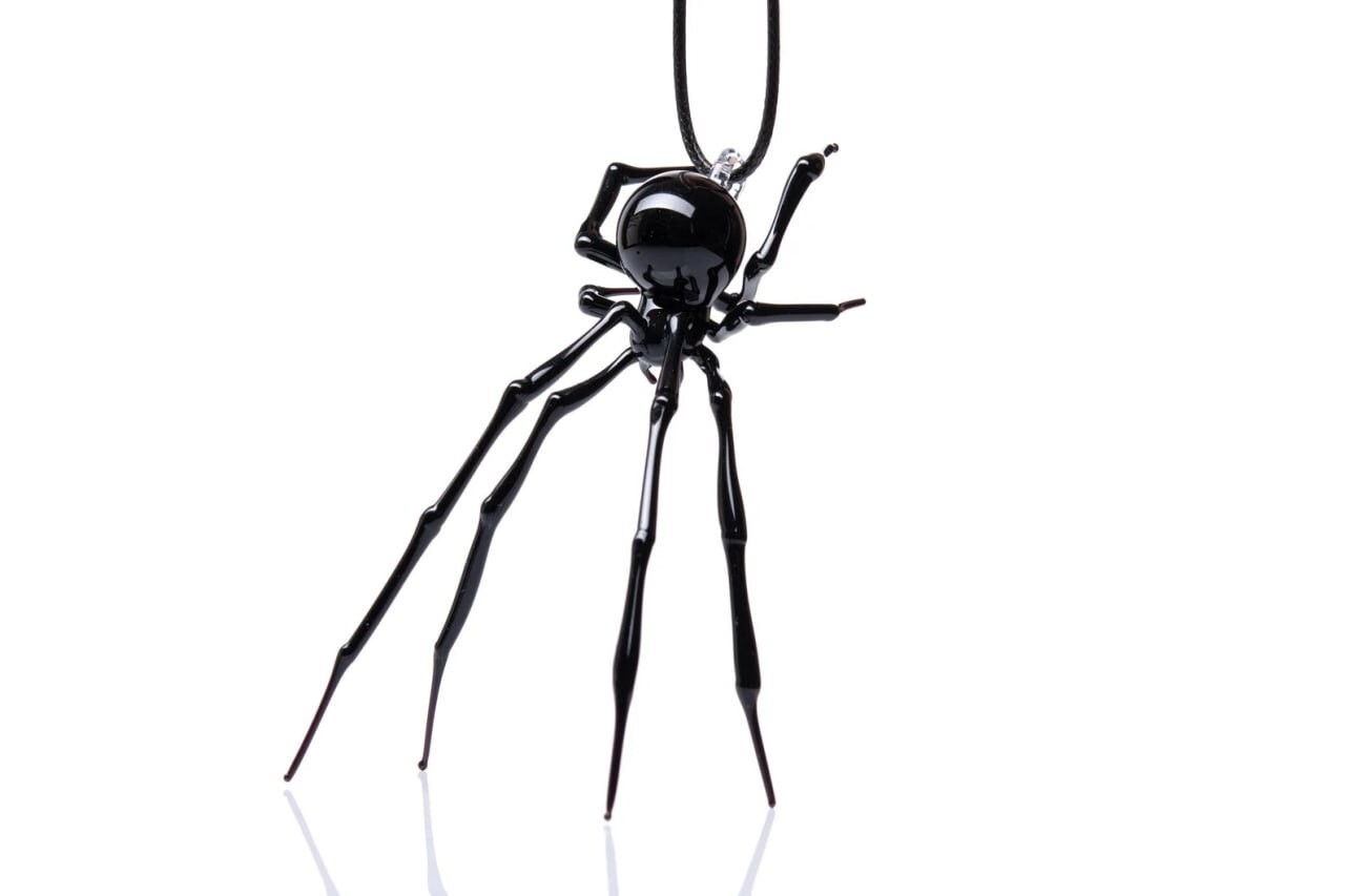 Spider Necklace, Goth Necklace, Spider Pendant, Spider Pendant, Jeweled Spider,