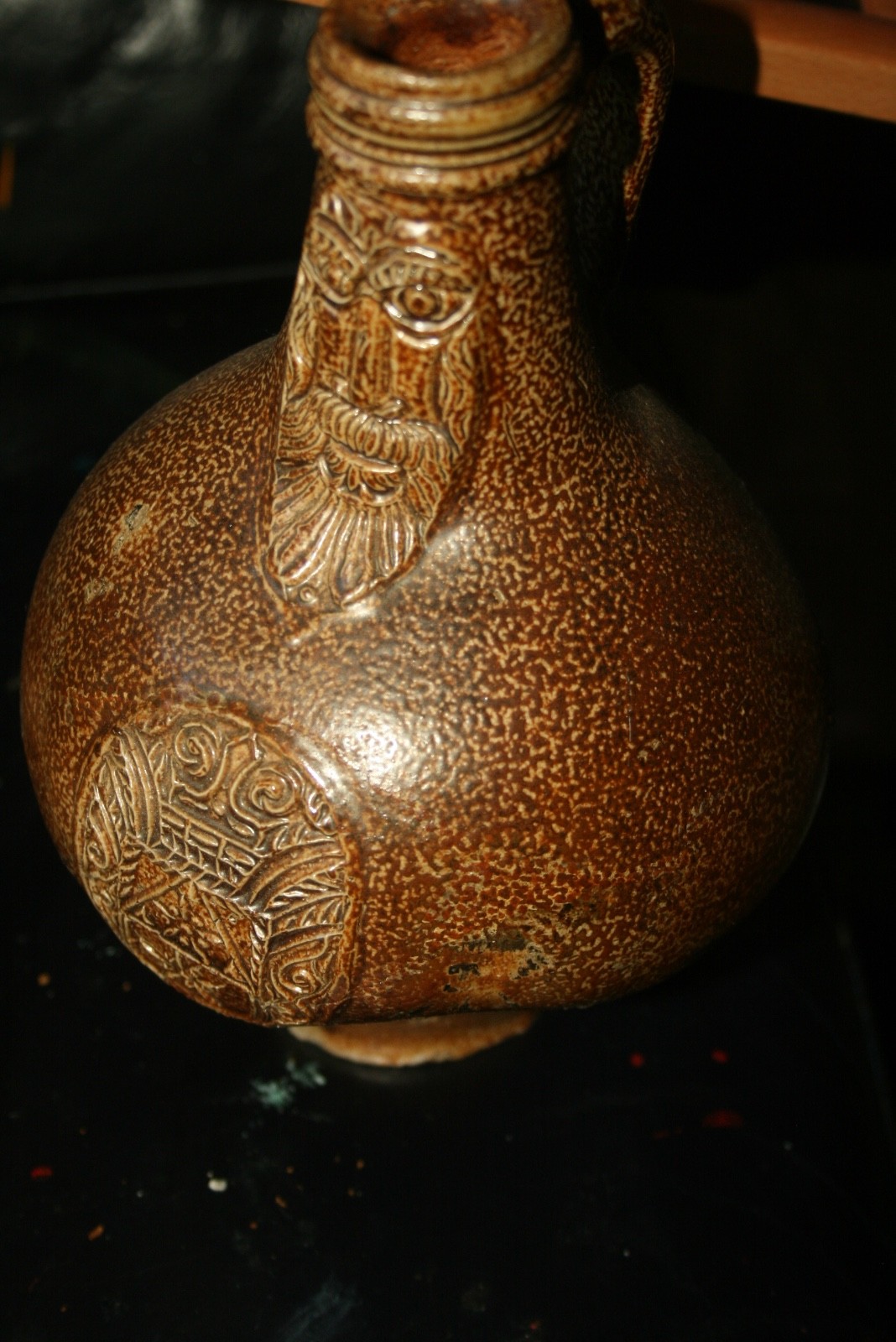 16-17 TH CENTURY BELLARMINE FRECHEN RAEREN MEDIEVAL JUG 16-17 TH CENTURY BELLARMINE FRECHEN RAEREN MEDIEVAL JUG