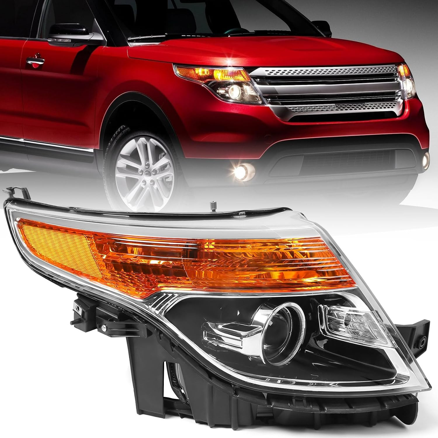 Headlight Assembly for Ford Explorer 2011-2015 Passenger Side RH