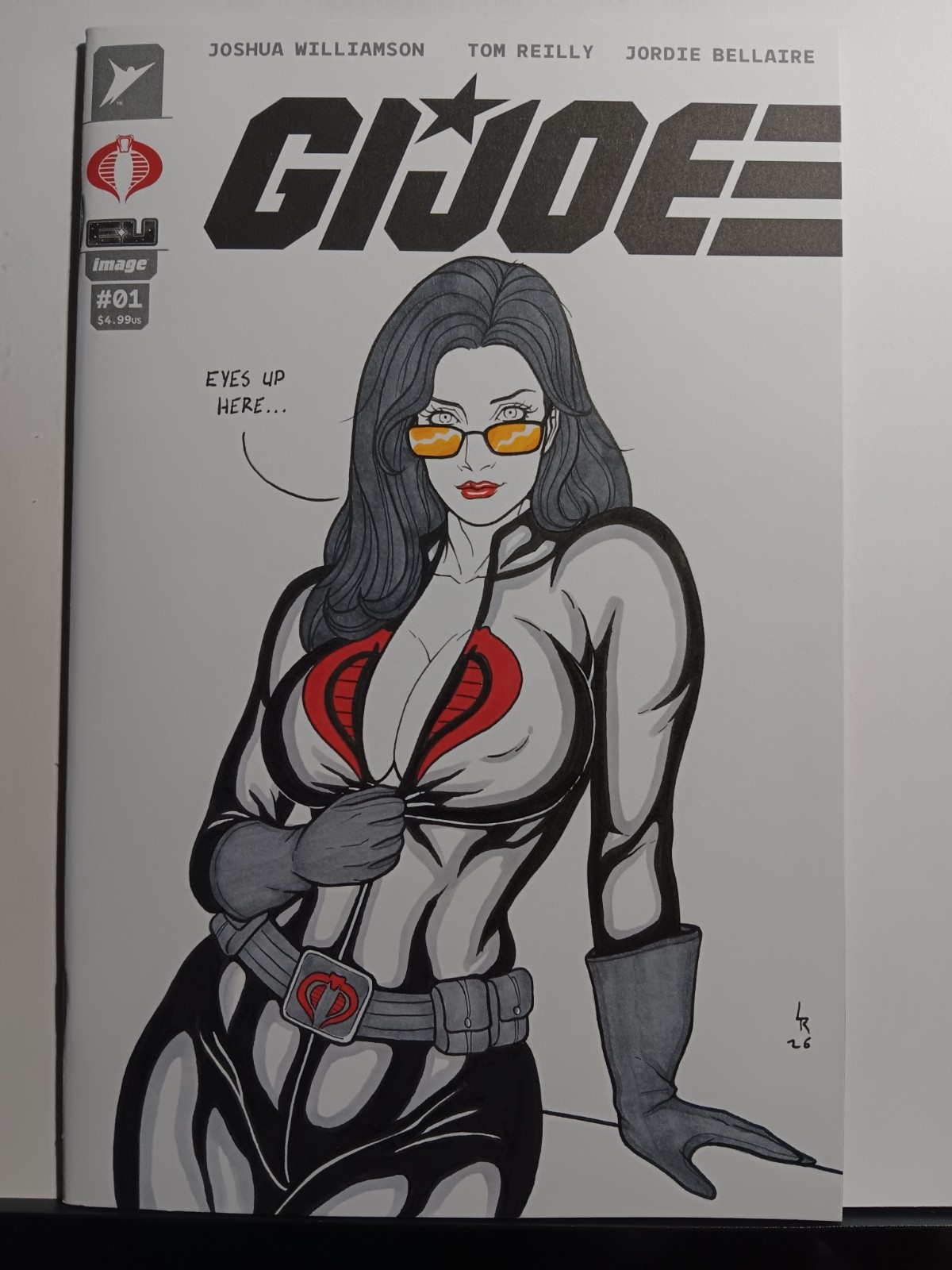 Frank Cho Inspired Blank Sketch Cover Original Art image comics GI Joe Baroness Frank Cho Inspired Blank Sketch Cover Original Art image comics GI Joe Baroness