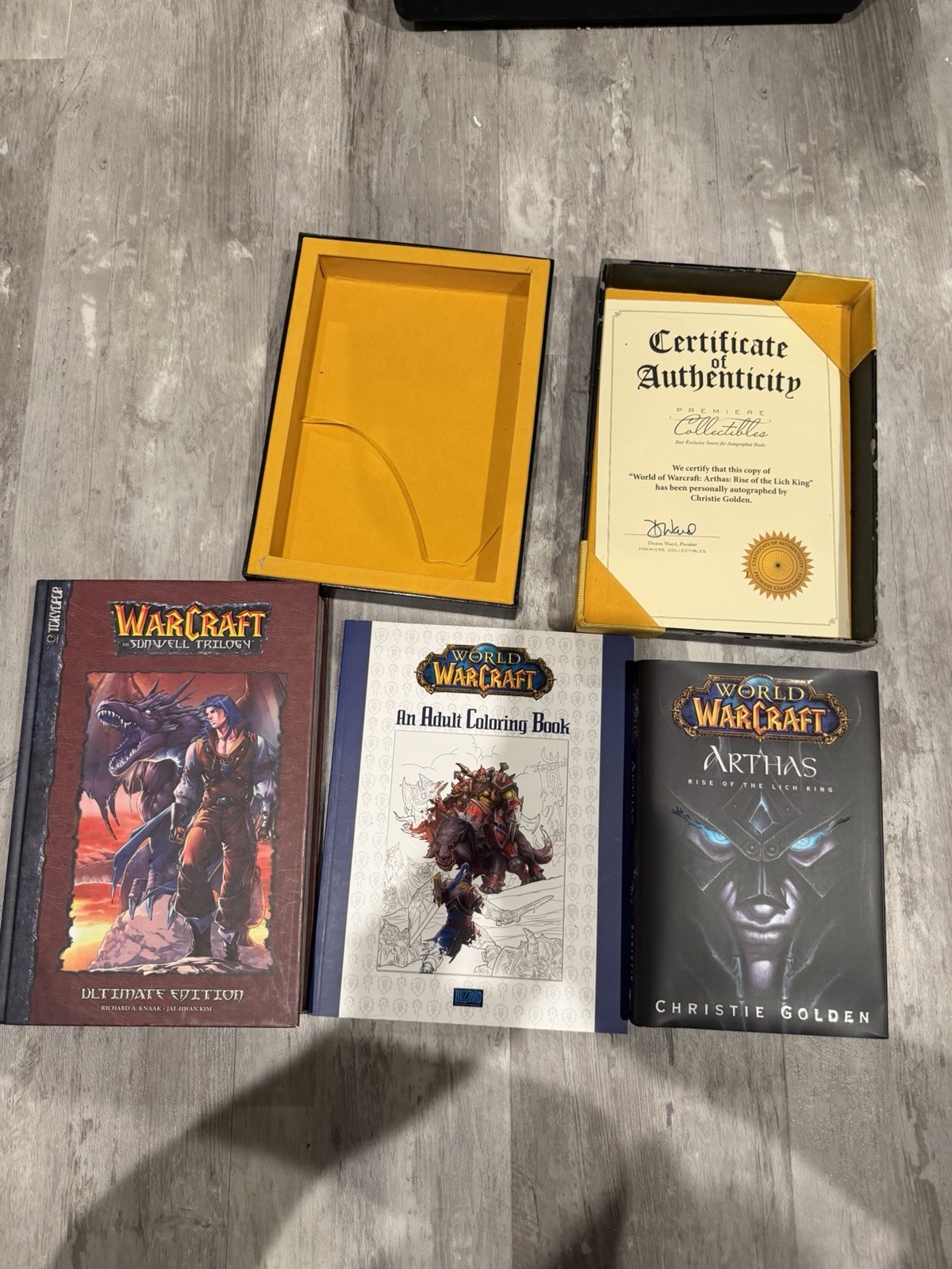 Arthas Rise of the Lich King Signed Christie Golden Numbered COA Sunwell Trilogy