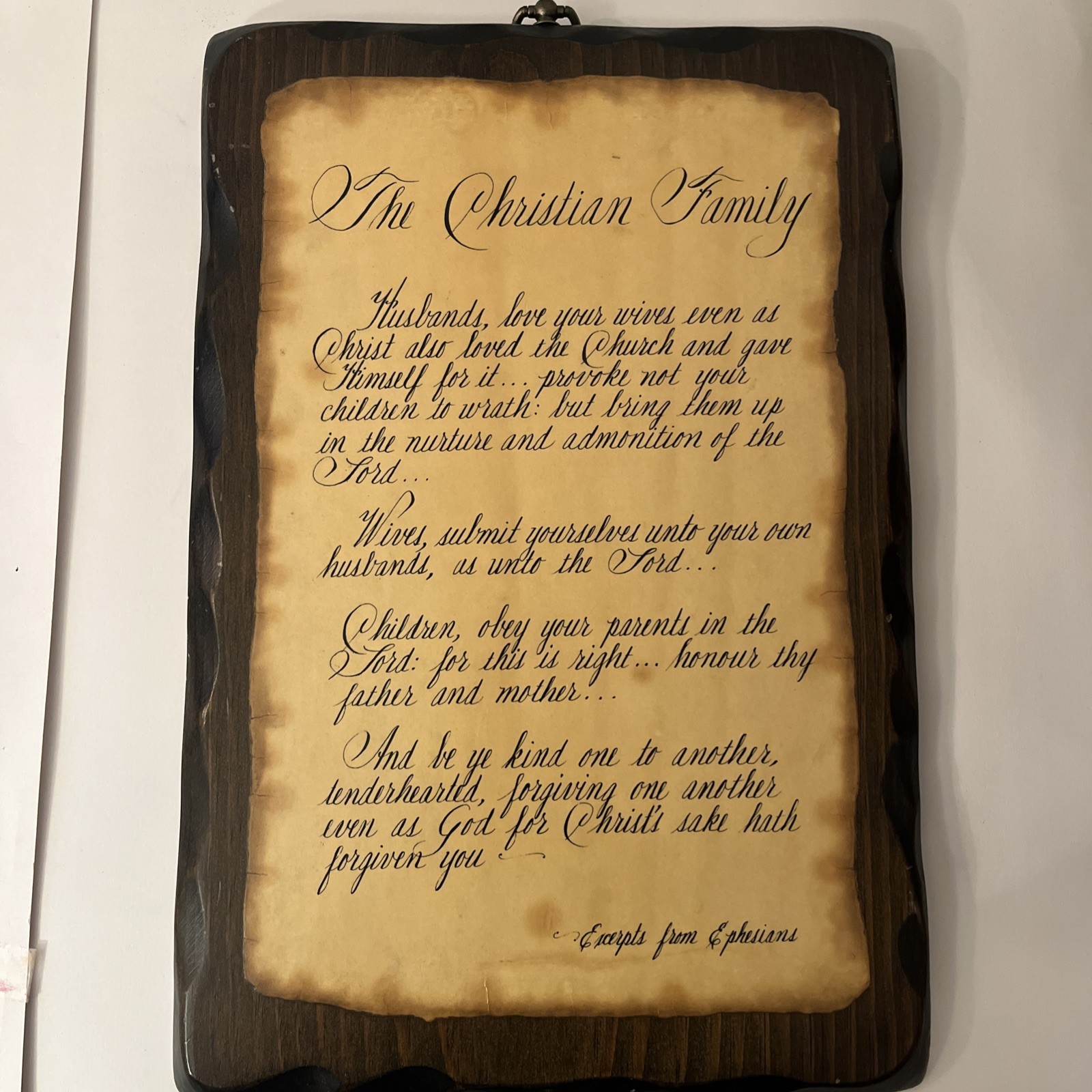 Vintage Family Wall Plaque Poem With Wood Finish Vintage Family Wall Plaque Poem With Wood Finish