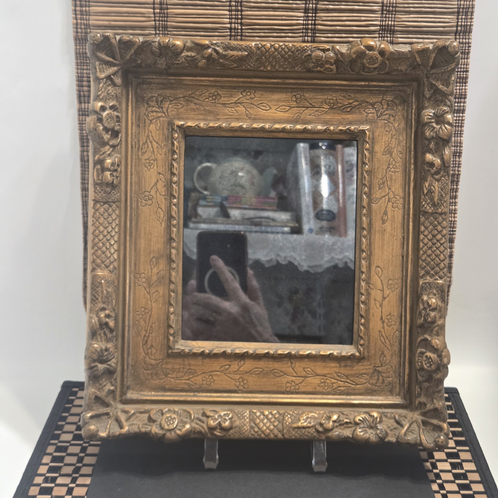 Vtg Soicher-Marin Ornate Gold Carved Wood Wall Mirror Baroque Rococo Style Frame