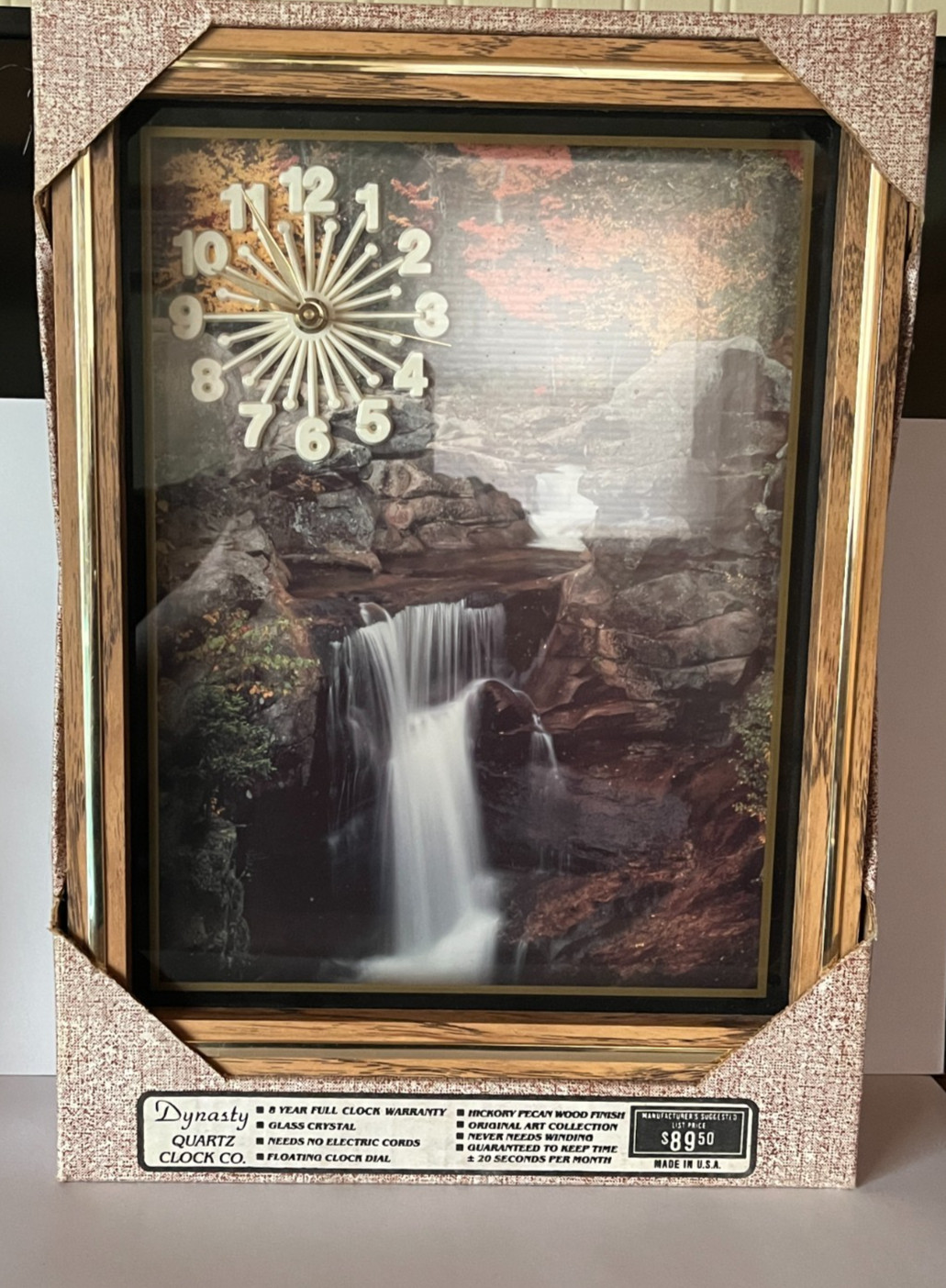 Vintage Dynasty Quartz Hanging Wall Clock - Waterfall Scenery Original Box Vintage Dynasty Quartz Hanging Wall Clock - Waterfall Scenery Original Box