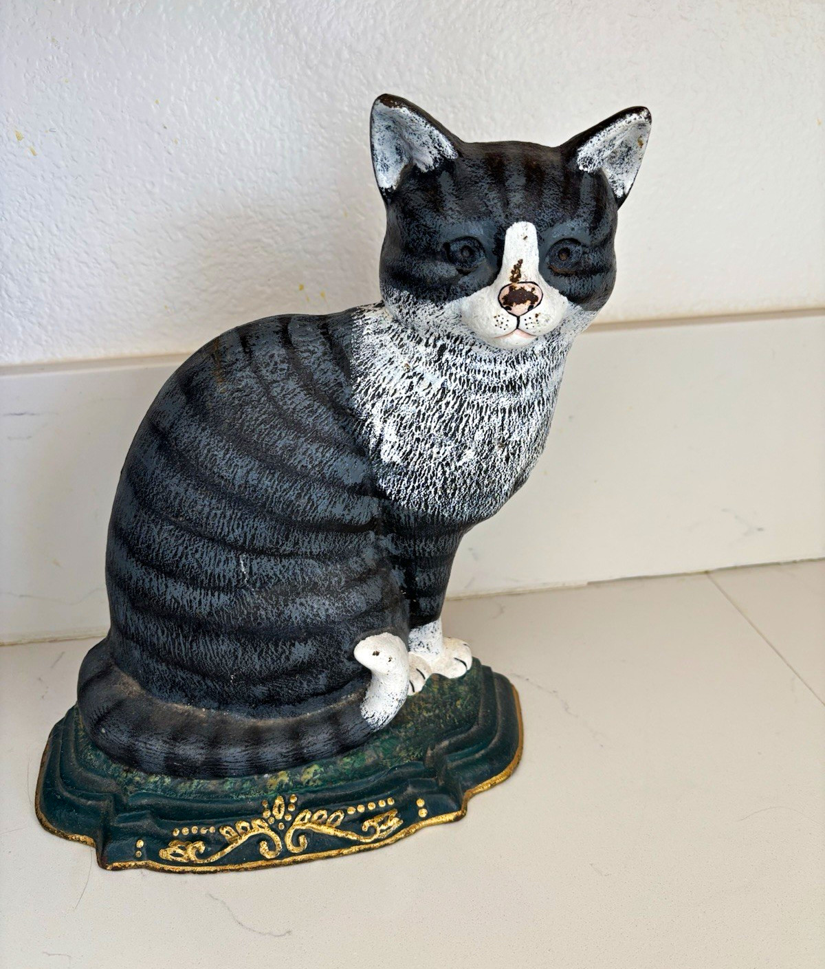 Vintage cast iron doorstop