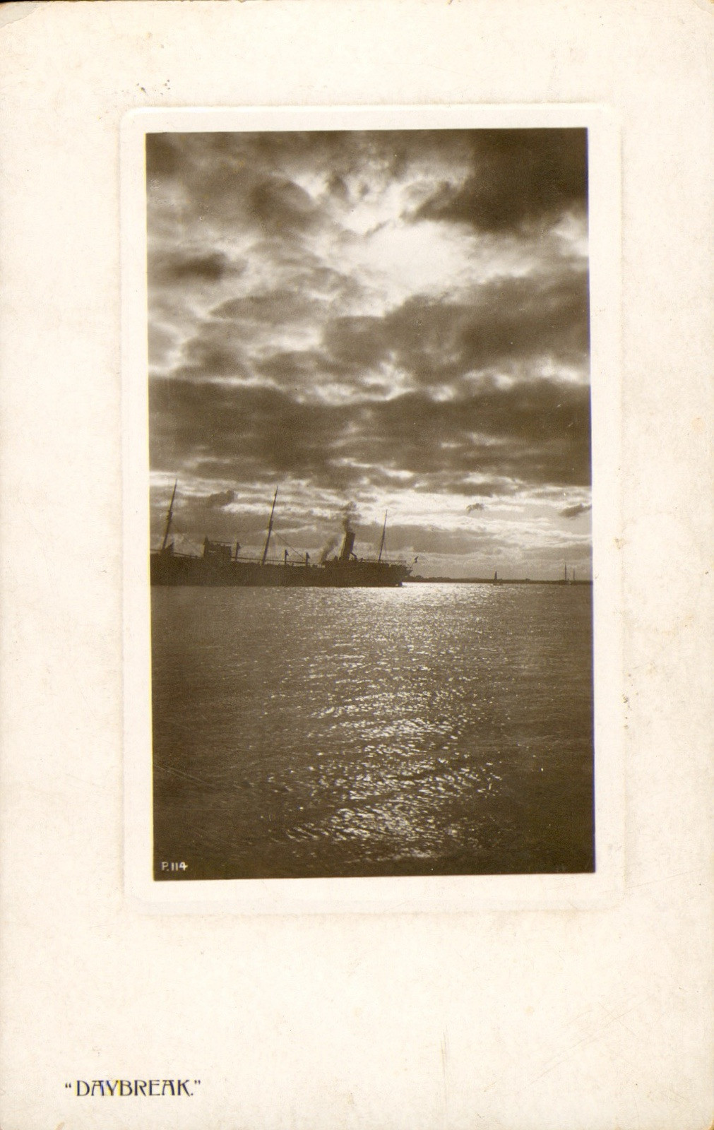 Daybreak Postcard Antique c1907 Real Photo on Bromide Paper RPPC Rotograph. N