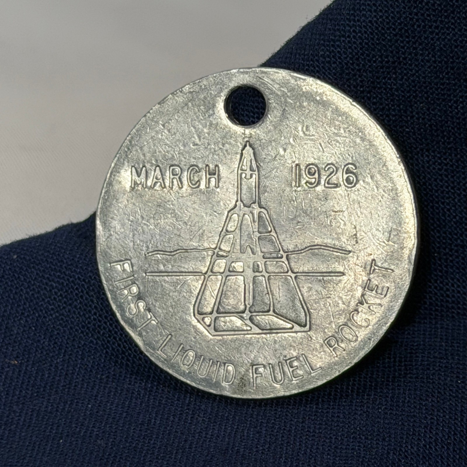 1926 NASA FOB First Liquid Fuel Rocket Aluminum Disc 1926 NASA FOB First Liquid Fuel Rocket Aluminum Disc