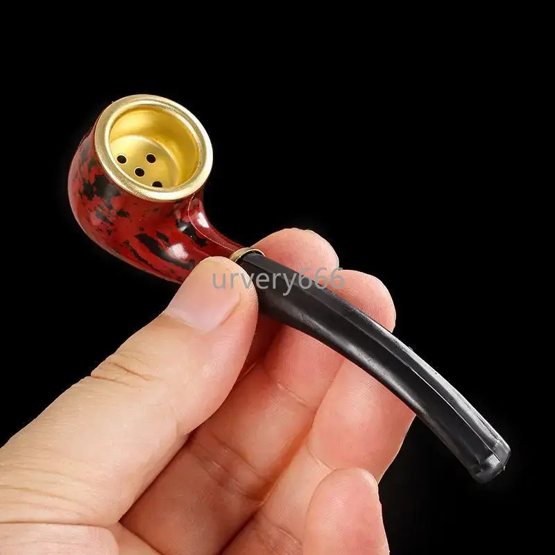 New Imitation Wood Pipe Men\'s Resin Pipe Old-Fashioned Dry Pipe Cigarette Pipe New Imitation Wood Pipe Men\'s Resin Pipe Old-Fashioned Dry Pipe Cigarette Pipe