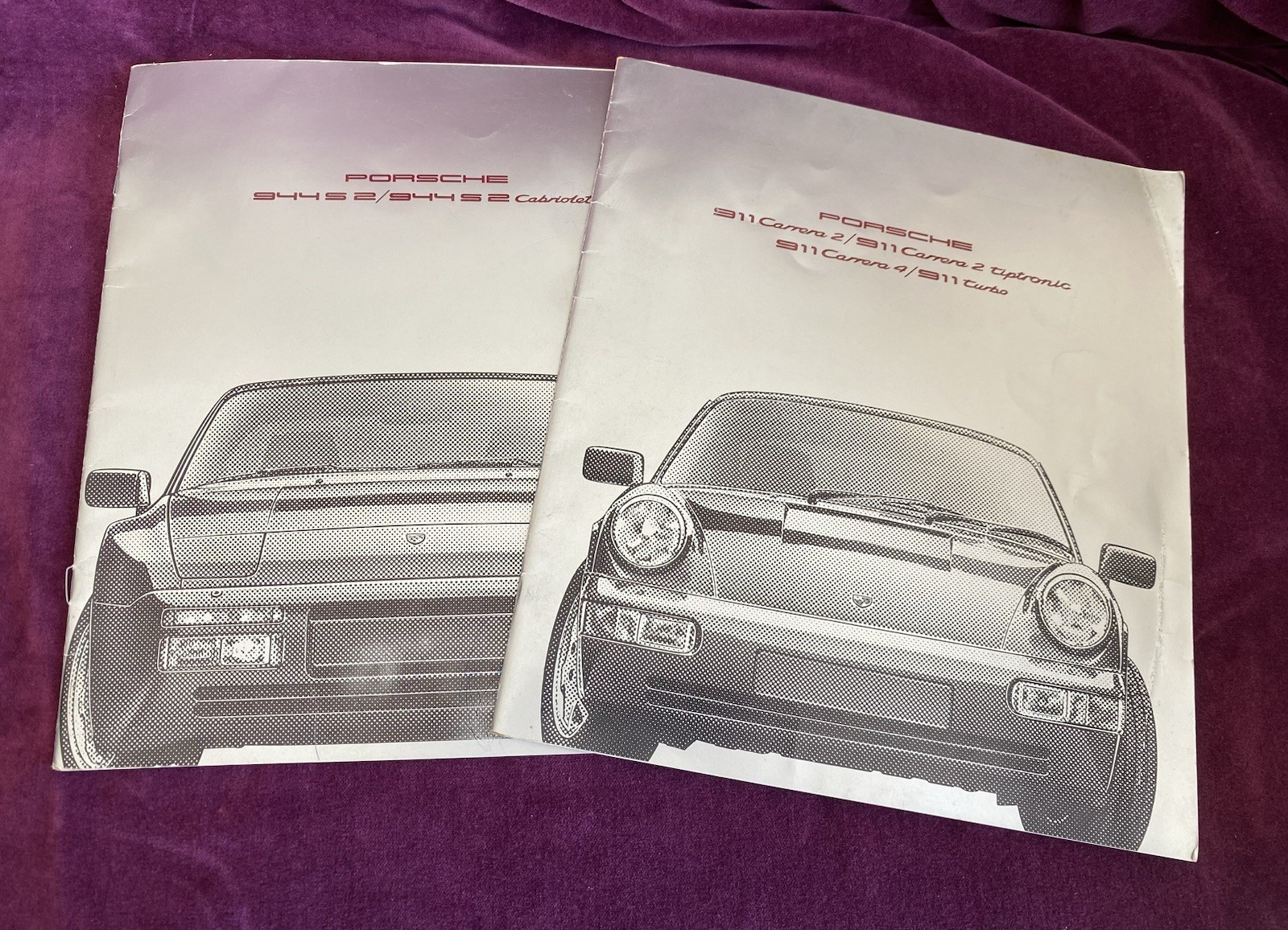 Vintage 1990\'s Porsche 911 Carrera & 944 UK Factory Sales Brochures   x 2