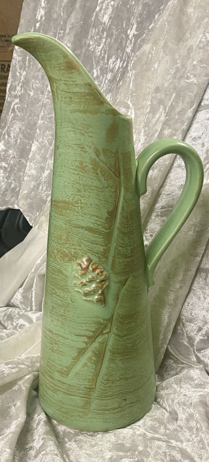MCM- 1950s—1960s Hull Art Pottery Capri / Parchment and Pine Line Ewer Pitcher MCM- 1950s—1960s Hull Art Pottery Capri / Parchment and Pine Line Ewer Pitcher