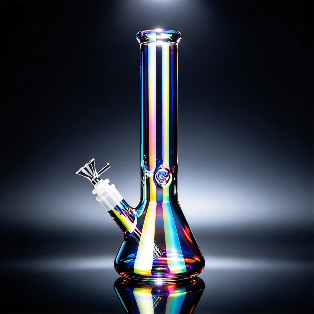 10 in Heavy Glass Bong Water Pipe Smoking Bong Beaker + 14mm Bowl hookah