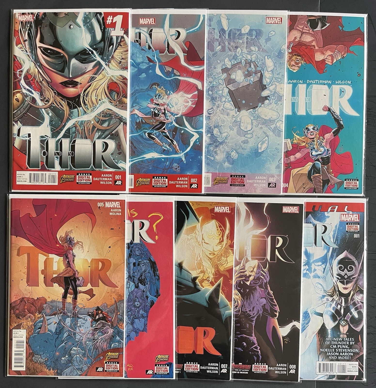 Thor #1-8 + Annual #1 Complete Set 1st Jane Foster Key Marvel Comics 2014