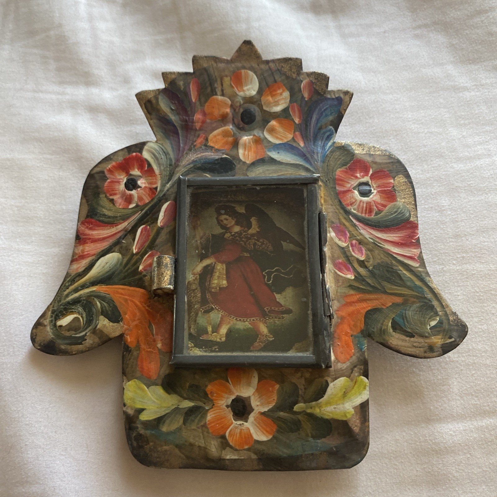 Saint Rafael Tin Church Nicho, Frame, Niche, Mexico Religious Saint Rafael Tin Church Nicho, Frame, Niche, Mexico Religious