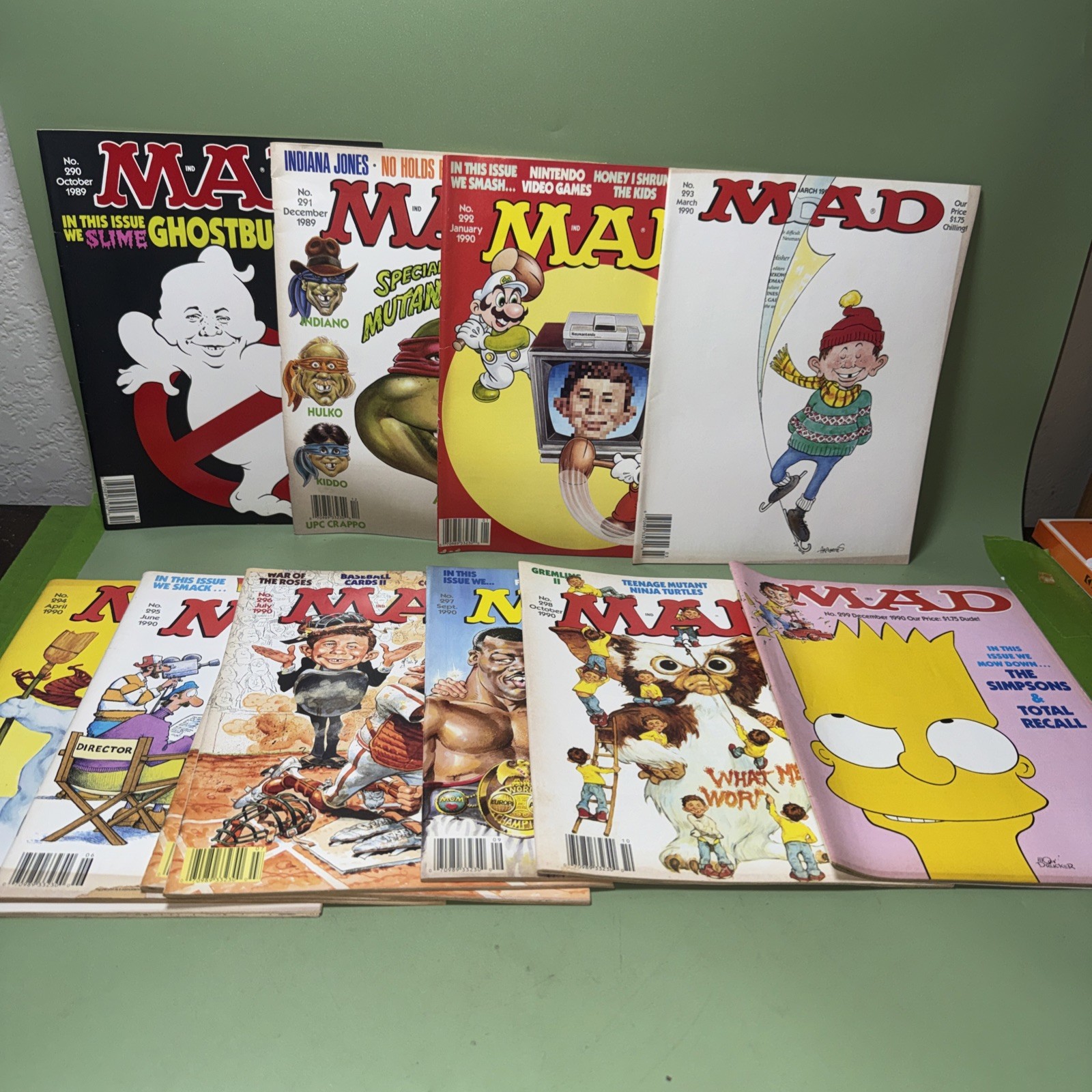 Mad Magazine Set Of 10 Lot O 290-299 Mad Magazine Set Of 10 Lot O 290-299
