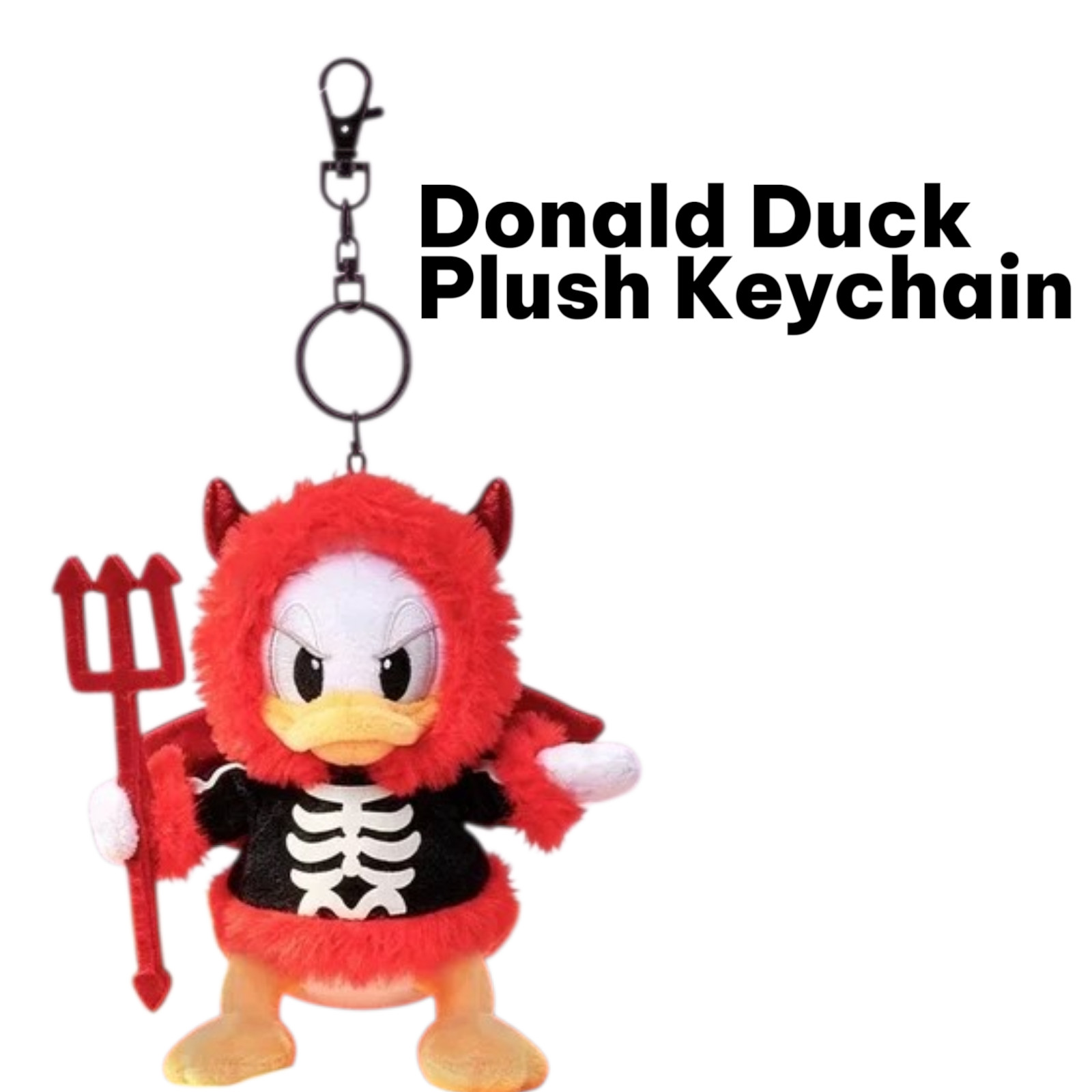 Disney Store Authentic 2026 Halloween Donald Duck Plush Keychain Disneyland New