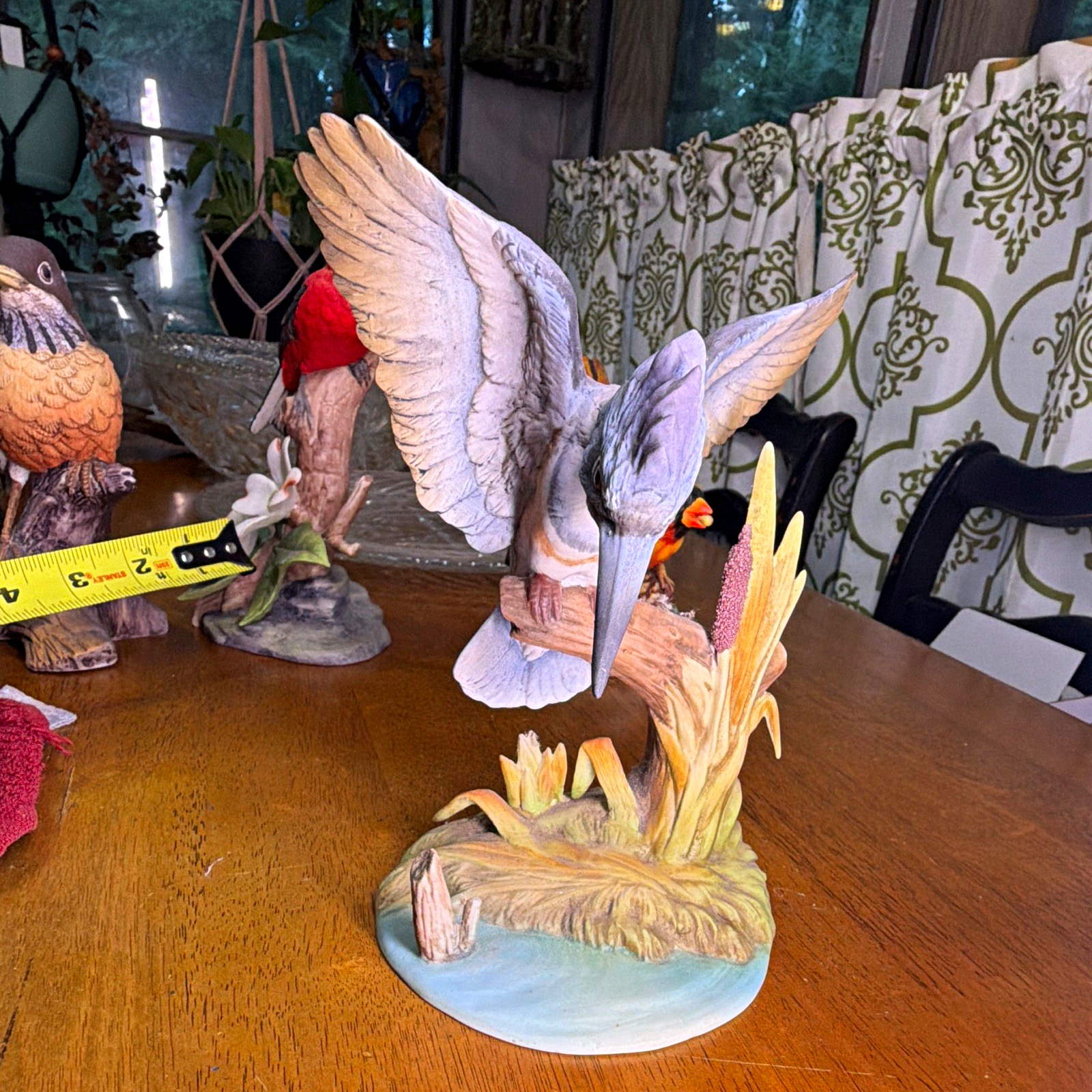 Andrea by Sadek Belted Kingfisher Porcelain Figurine Hand Painted 7in 1983 Andrea by Sadek Belted Kingfisher Porcelain Figurine Hand Painted 7in 1983