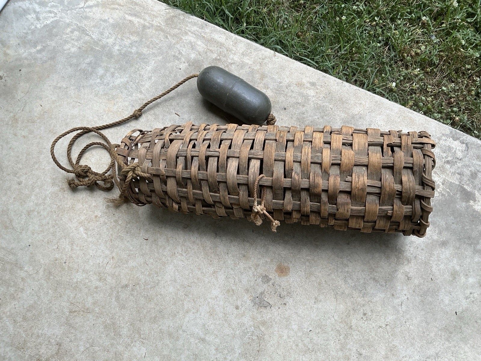 Antique Primitive Eel Trap Basket Oak Woven Splint Early Late 19th Century RARE Antique Primitive Eel Trap Basket Oak Woven Splint Early Late 19th Century RARE