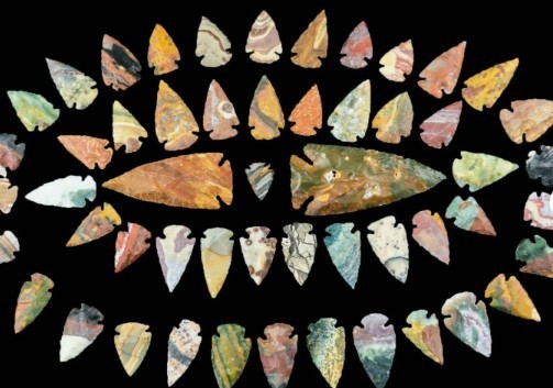 ** 52 pc lot Flint Arrowhead Ohio Collection Project Spear Points Knife Blade ** ** 52 pc lot Flint Arrowhead Ohio Collection Project Spear Points Knife Blade **