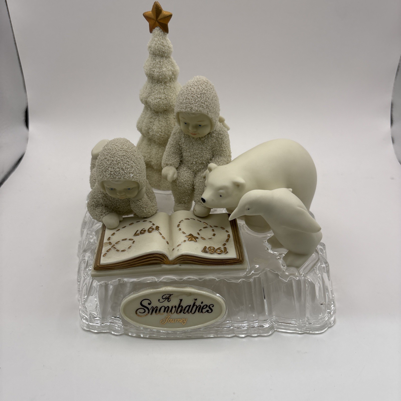 Vtg~Dept 56 Snowbabies Let's Go See Jack Frost Penguin 10th Anniversary 68850