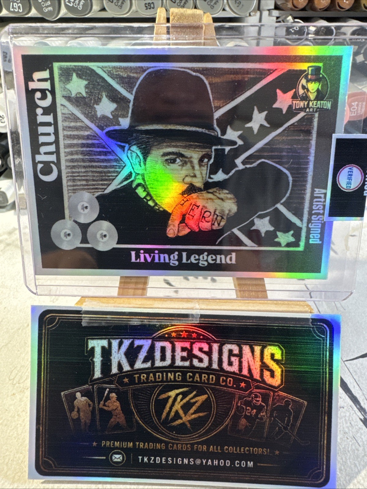 Tkzdesigns Ryan Upchurch Sketch Card Platinum Print    /8 Signed By Artist TonyK