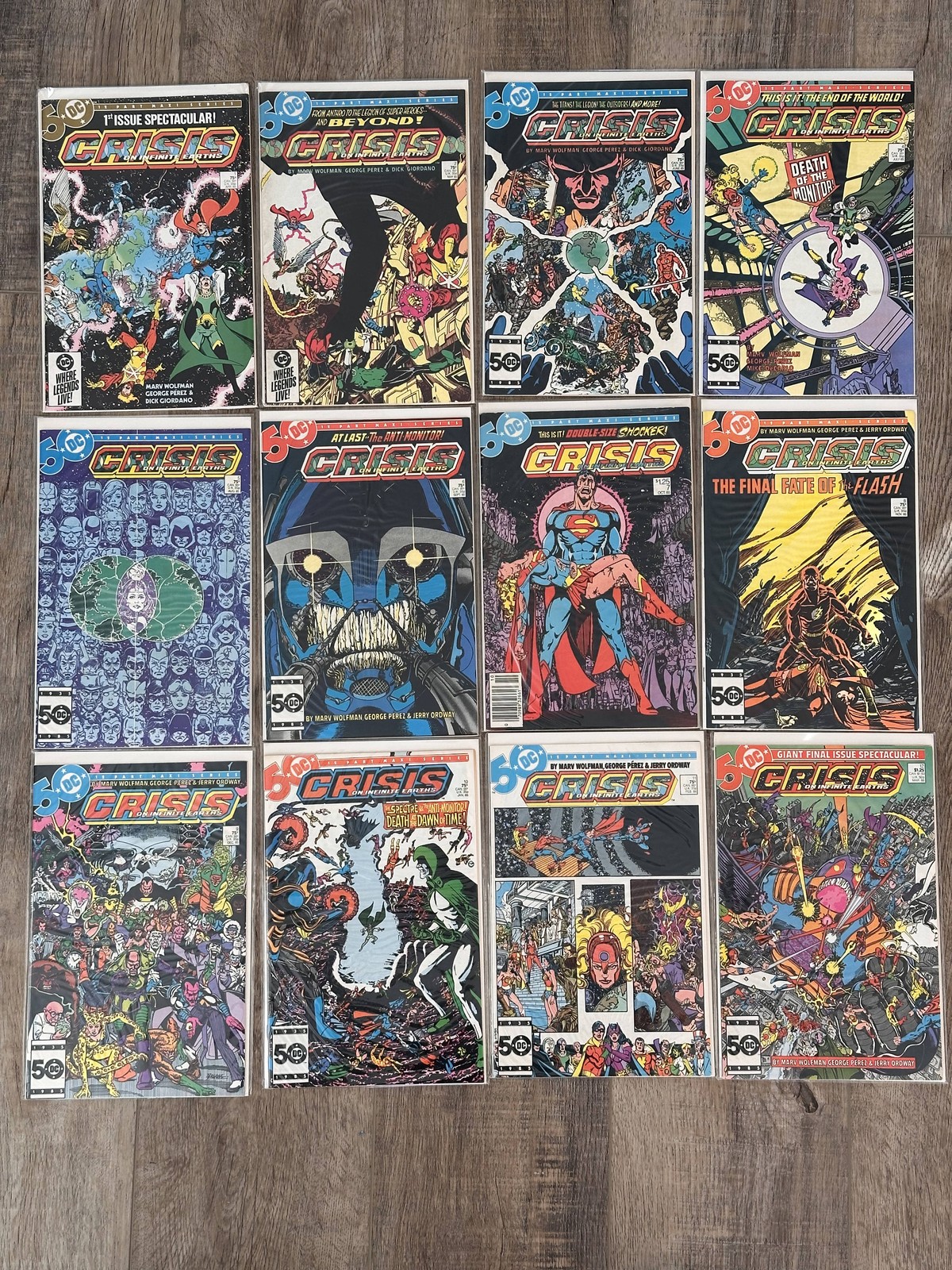 Crisis on Infinite Earths 1-12 Complete Issue Set DC 1985-86 Wolfman Perez Crisis on Infinite Earths 1-12 Complete Issue Set DC 1985-86 Wolfman Perez