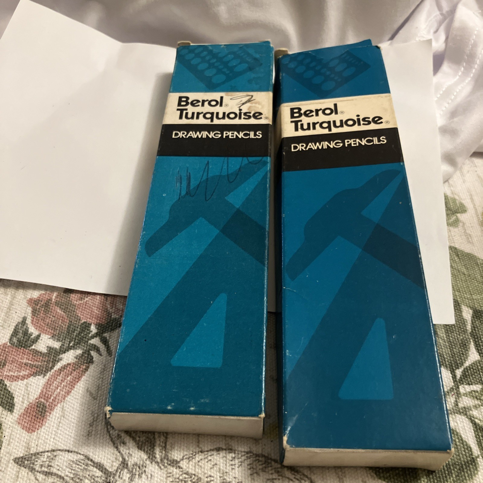 (11) Berol Turquoise 375 H Drawing Pencils Vintage 375 4H drafting engineer 