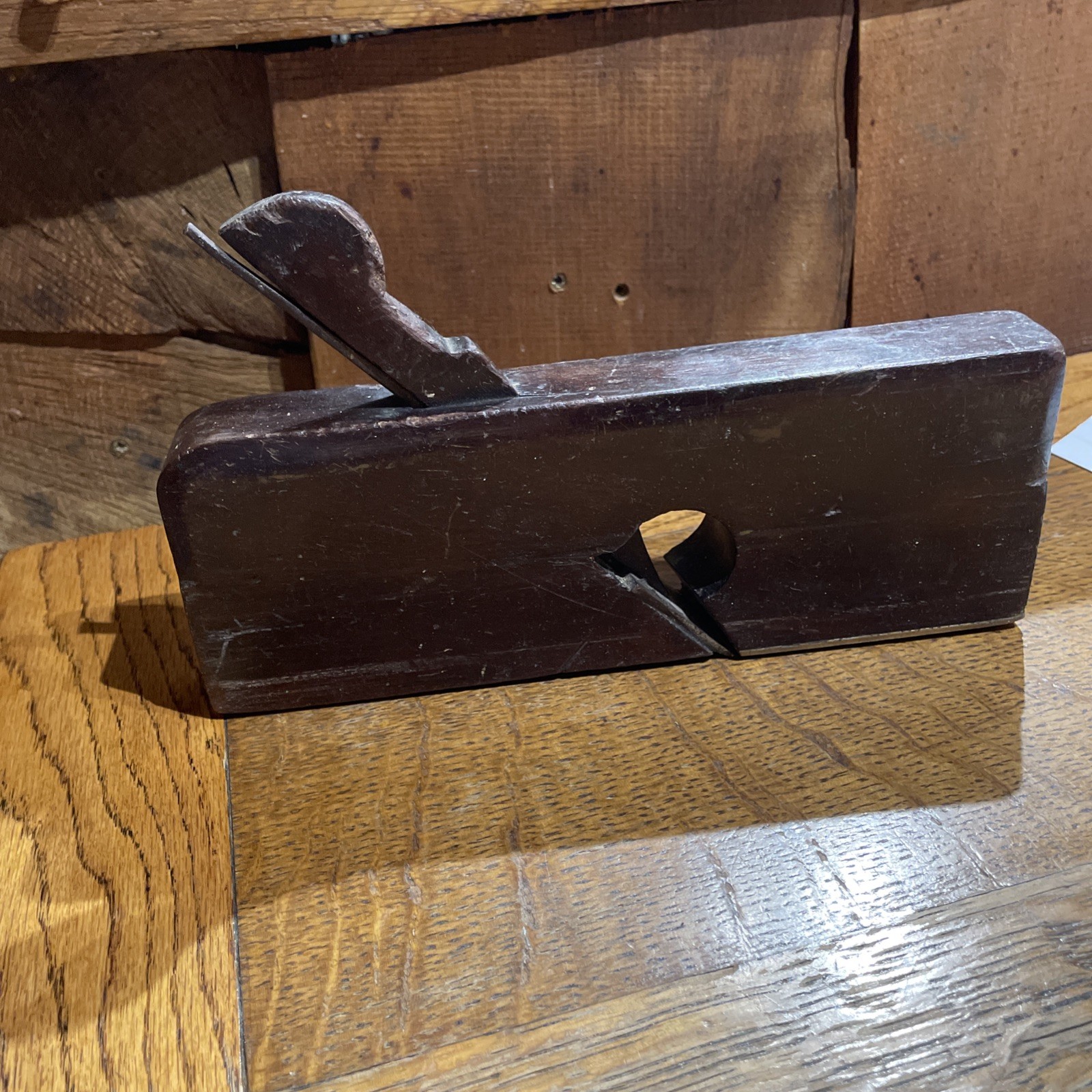 Vintage Wooden Plane / Tool Box / Wood Work Plaining / Film Prop Man Shed Gift