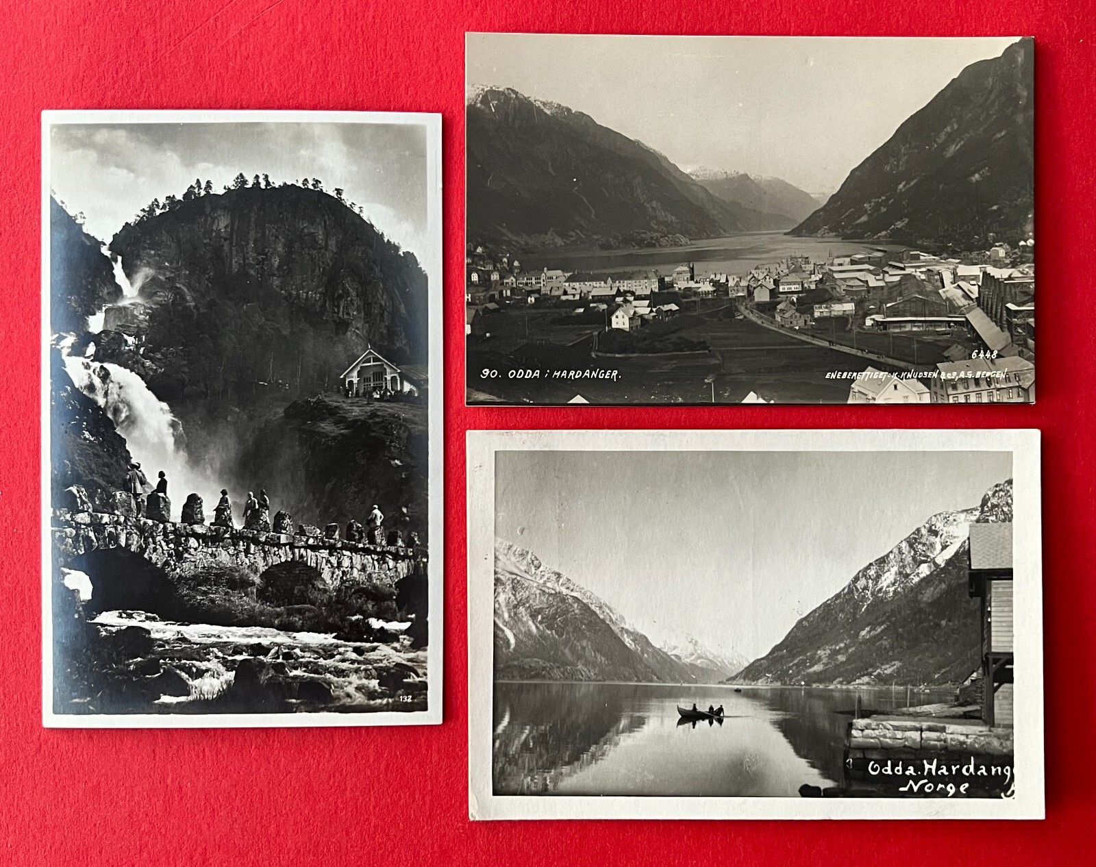 3 x Photo Postcard NORGE Norway 1927 Odda Laatefoss Hardanger (110578 3 x Photo Postcard NORGE Norway 1927 Odda Laatefoss Hardanger (110578