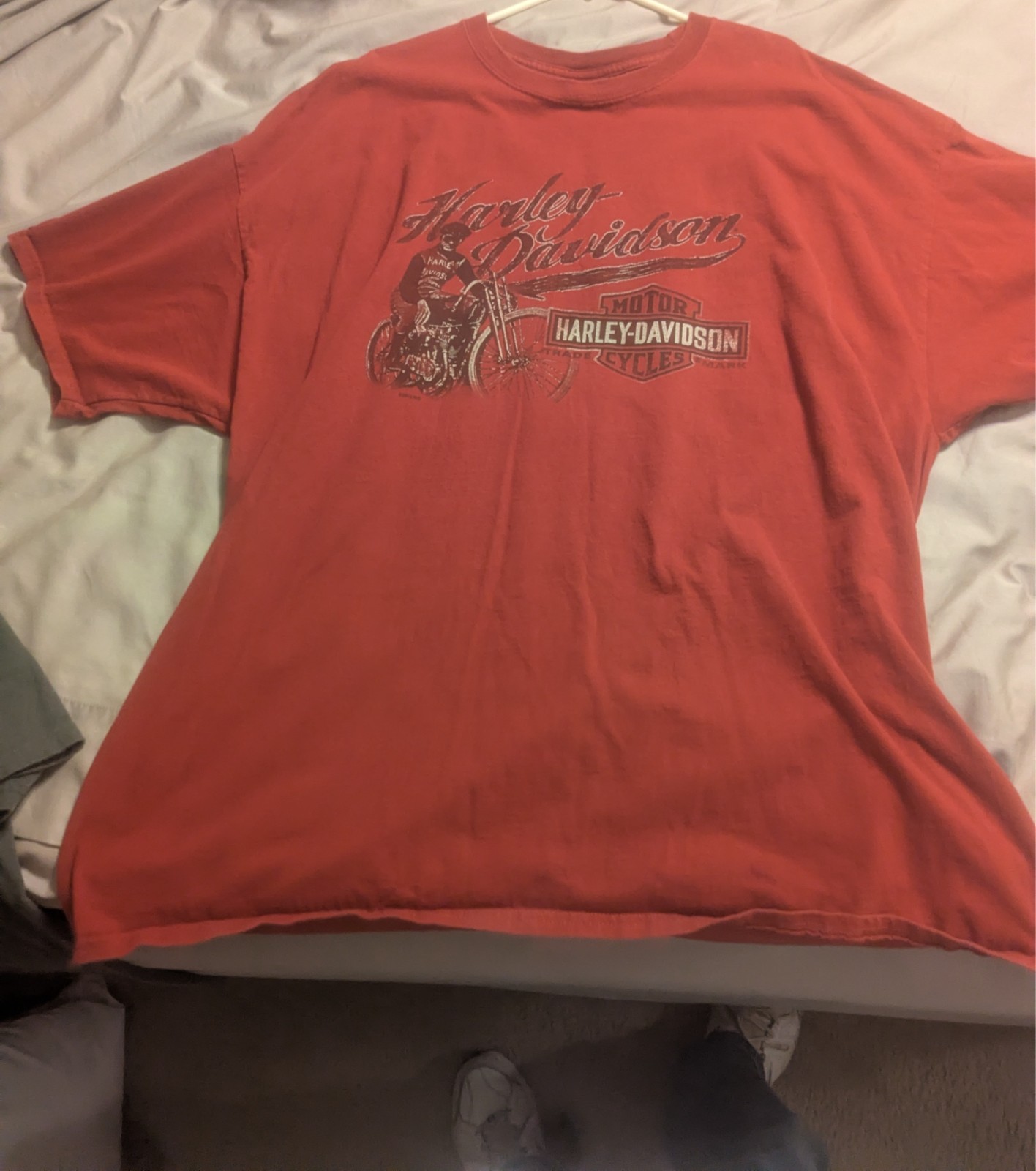 3XL Men\'s Harley-Davidson Mobile Bay Red T-shirt-NEW w/o tags-Graphic front/back