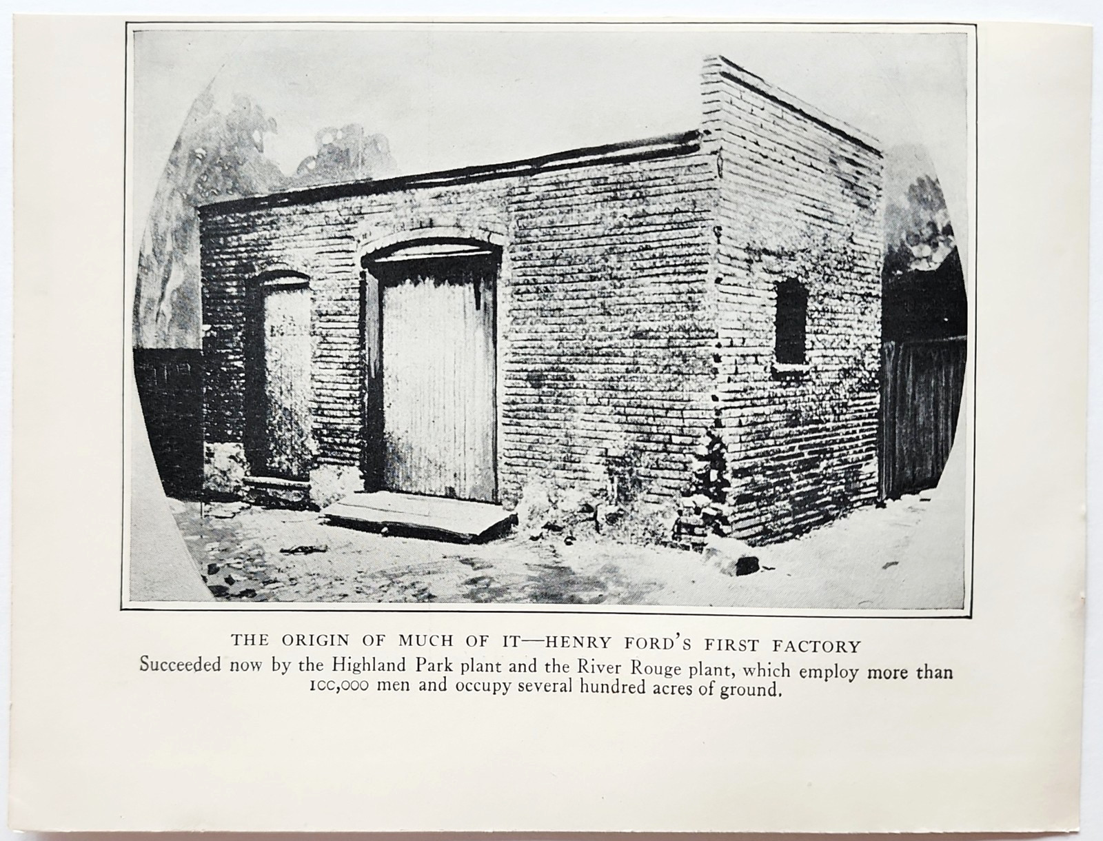 1926 Henry Ford\'s First Factory Halftone Print Automotive History Ephemera