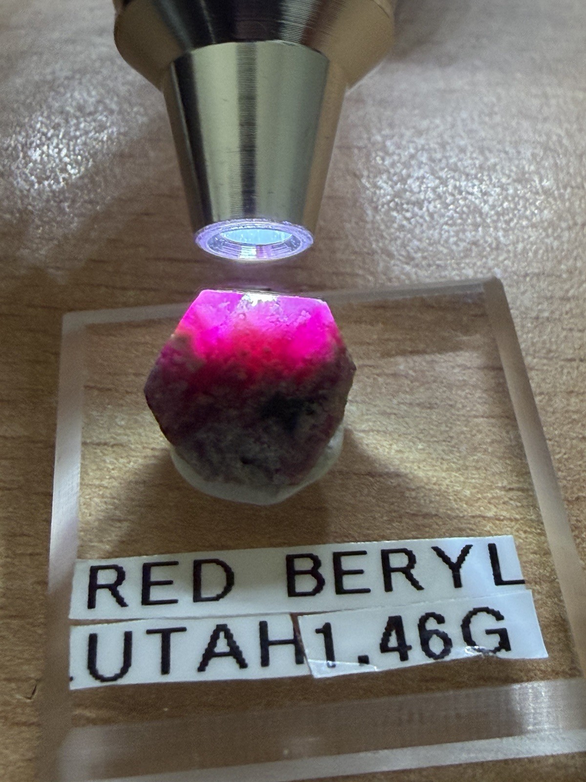 DT Red Beryl Crystal From Violet Claim, Wah Wah Mountain, Utah, Bixbite, 7.30ct DT Red Beryl Crystal From Violet Claim, Wah Wah Mountain, Utah, Bixbite, 7.30ct