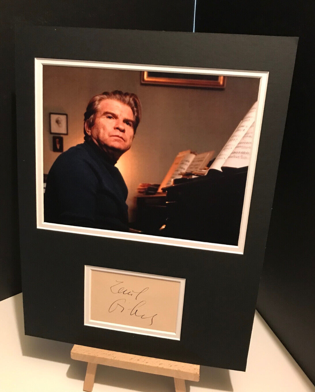 EMIL GILELS  Russian Pianist Genuine Authentic Signed 16x12 Display COA CAv UACC