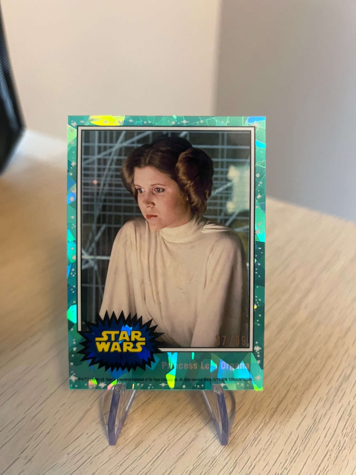 2022 Topps Chrome Sapphire Star Wars #5 Princess Leia Organa /99 Aqua 2022 Topps Chrome Sapphire Star Wars #5 Princess Leia Organa /99 Aqua