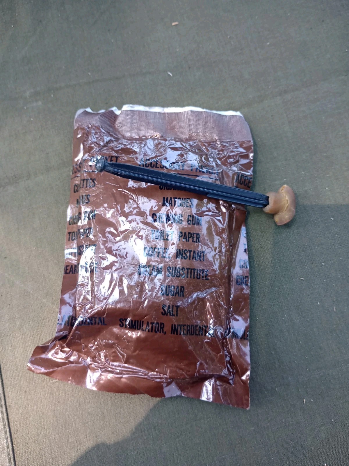 Vietnam War C-Ration Accessory Packet - - US ARMY MARINES Pre 1970 Vietnam War C-Ration Accessory Packet - - US ARMY MARINES Pre 1970