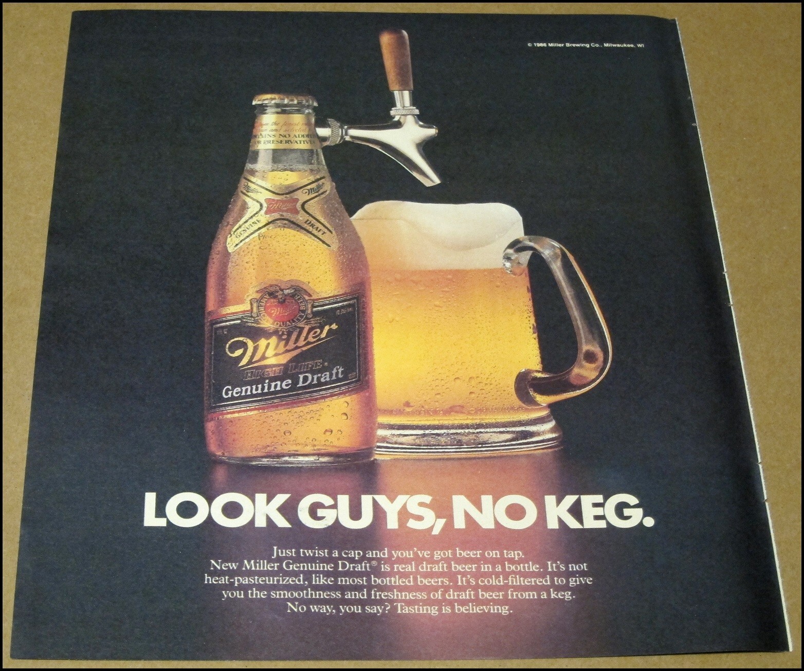 1989 Miller Genuine Draft MGD Print Ad Beer Advertisement 10