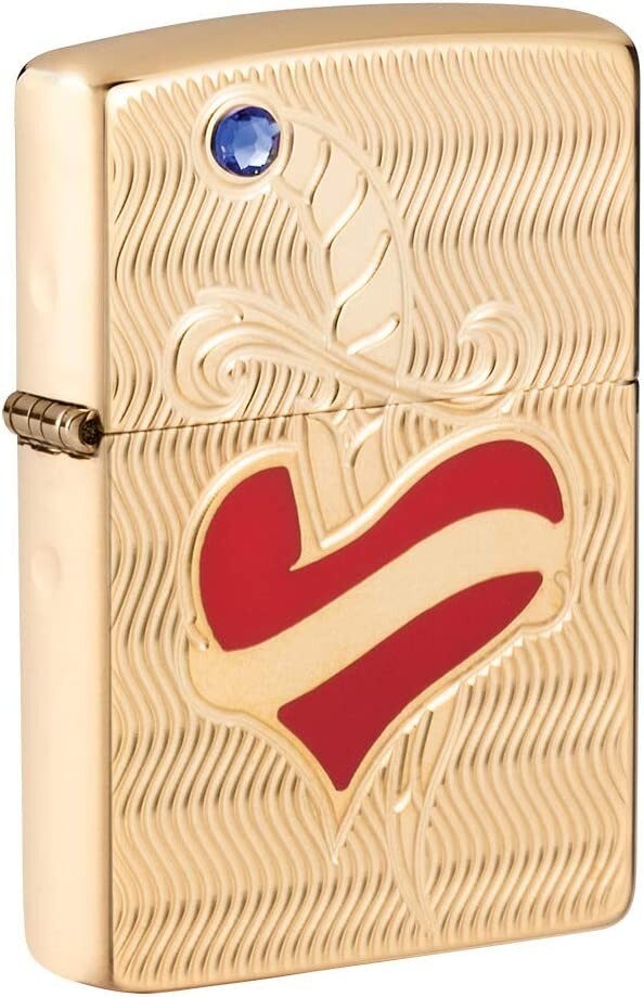 Zippo Armor Heart and Sword High Polish Brass 49303 Zippo Armor Heart and Sword High Polish Brass 49303