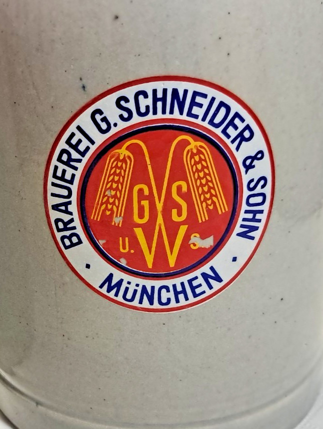VTG (60s-80s) G. Schneider & Sohn Stoneware Beer Mugs 0.5L Lot of 2