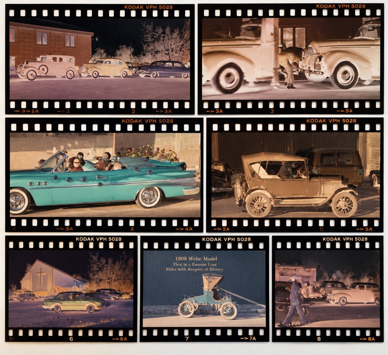 Vintage 35mm Color Negatives Classic Antique Cars Auto Show Photography Lot