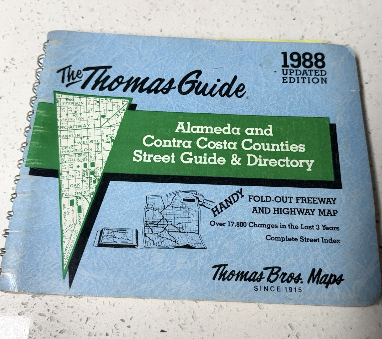 Vintage 1988 Thomas Guide Alameda Contra Costa Counties Updated Edition Spiral