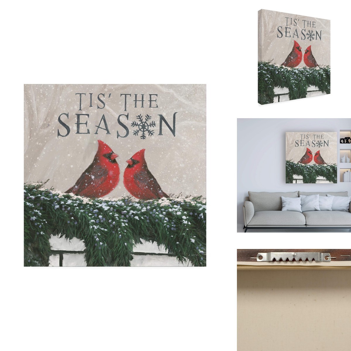 Trademark Fine Art Christmas Affinity X Two Birds by James Wiens 14x14