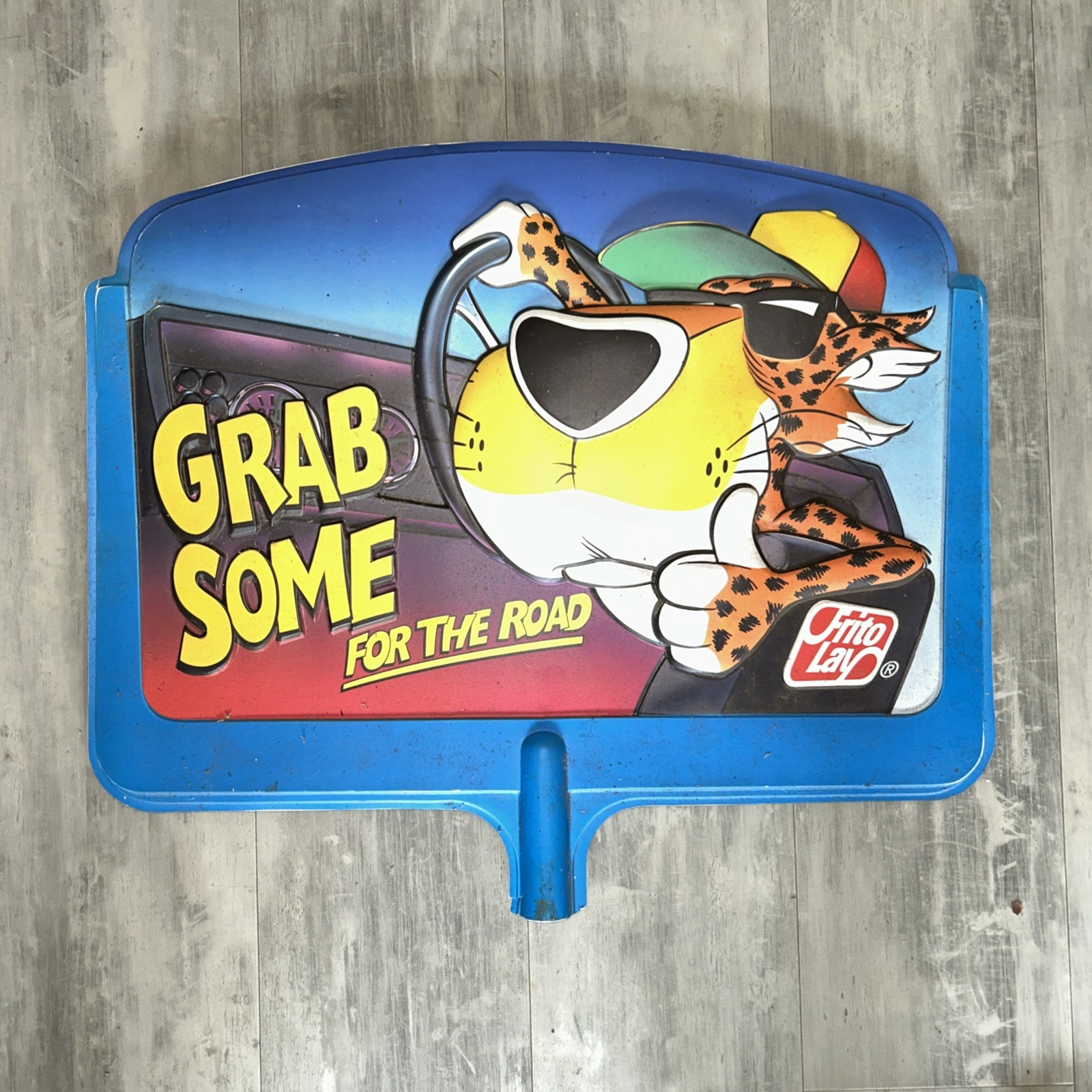 Vintage Frito-Lay Chester Cheetah Cheetos Advertising Plastic Store Display Sign