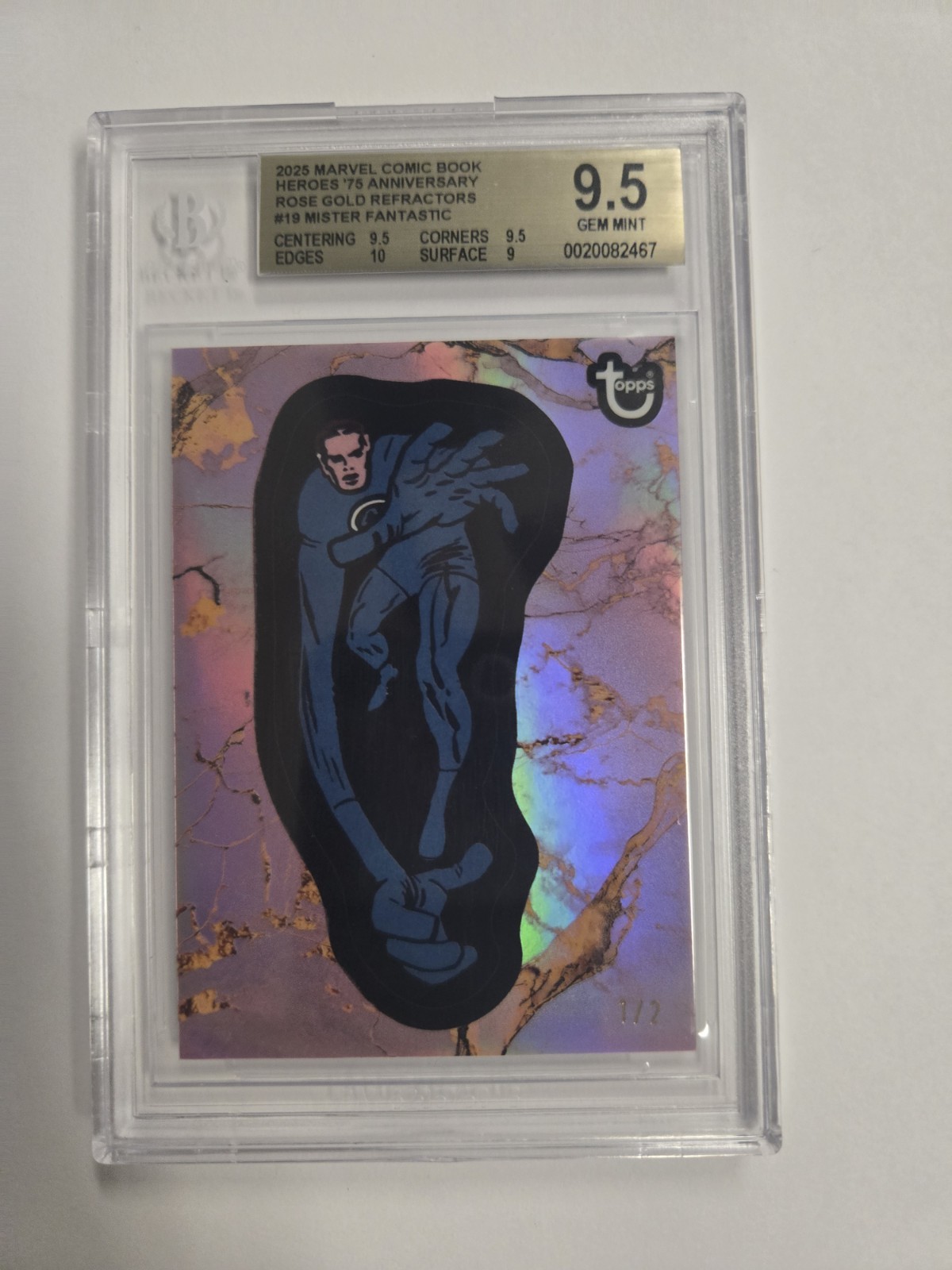 2025 Topps Mr Fantastic Rose Gold only 2 exist gem 2025 Topps Mr Fantastic Rose Gold only 2 exist gem