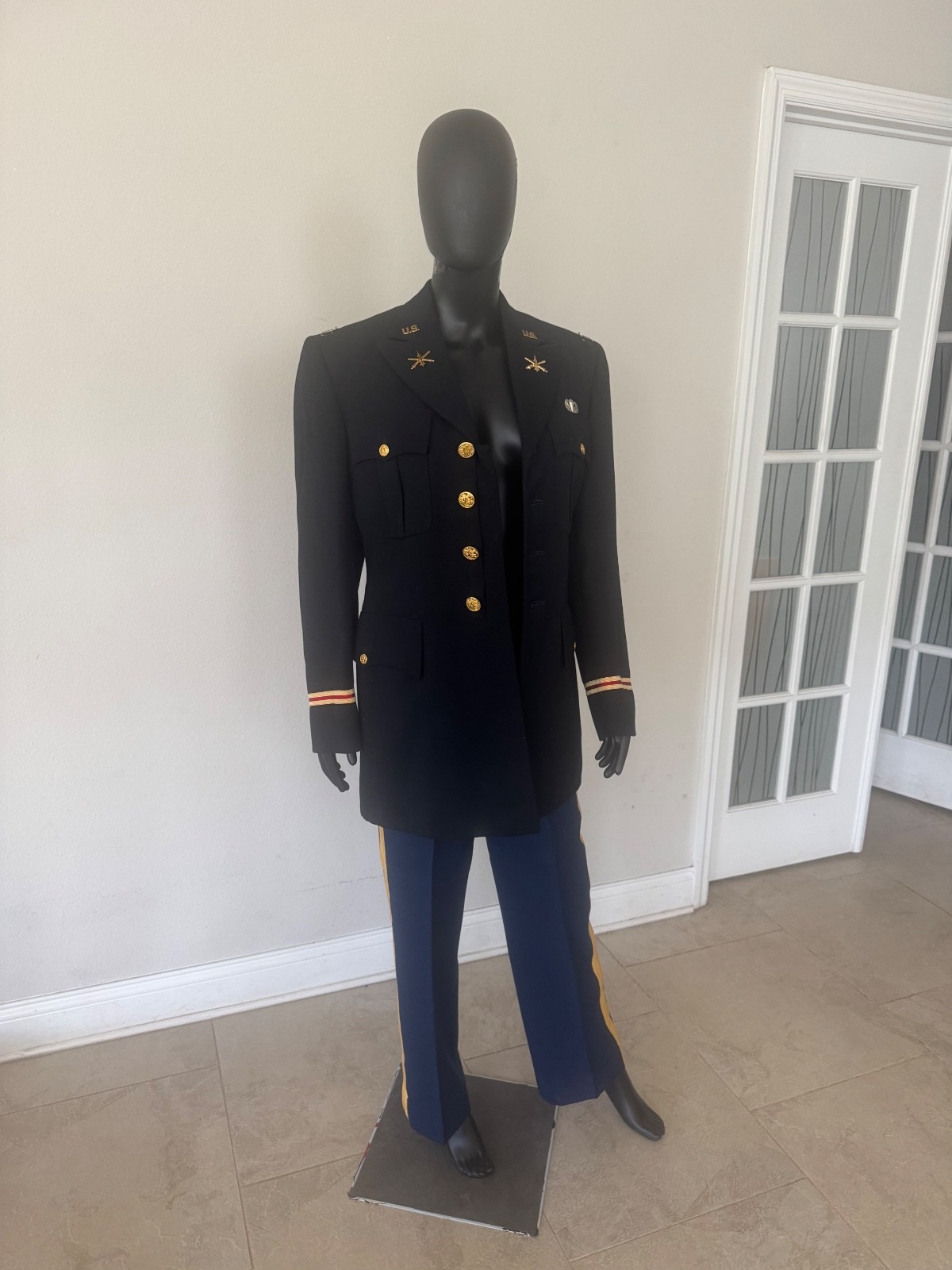 Vintage US Army Officer Dress Blue Uniform ADA Marlow Jacket Pants Parachutist