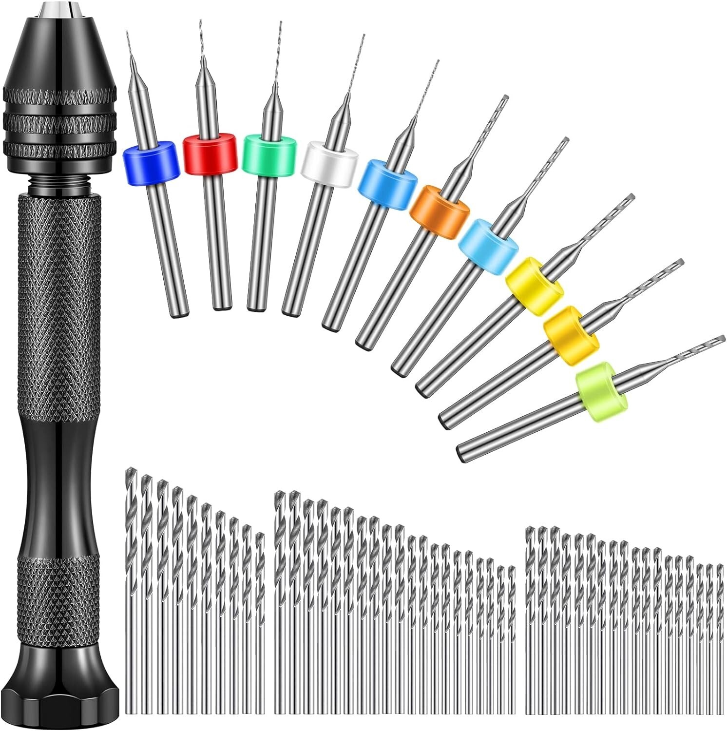 59 Pieces Hand Drill Bits Set Include 49 Pcs Metal Pin Vise Hand Drill Micro Min 59 Pieces Hand Drill Bits Set Include 49 Pcs Metal Pin Vise Hand Drill Micro Min
