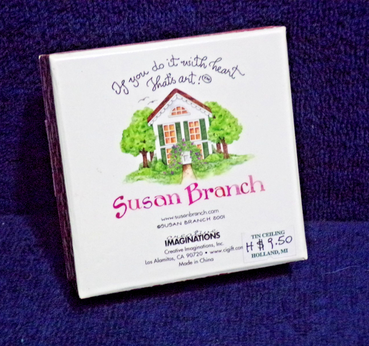 Susan Branch Sewing Kit Vintage Year 2001 Boxed New Old Stock 3 5/8\ Susan Branch Sewing Kit Vintage Year 2001 Boxed New Old Stock 3 5/8\