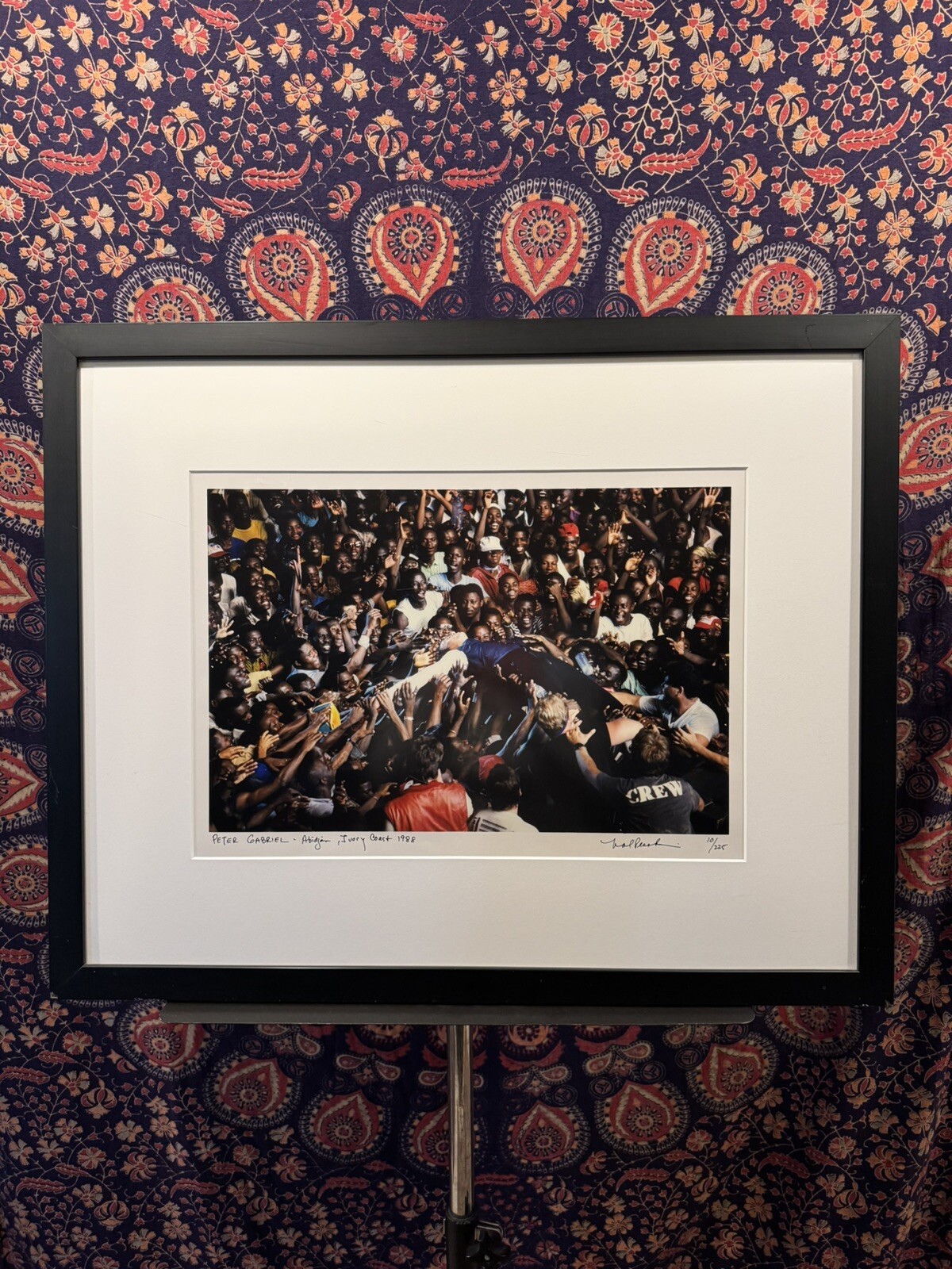 Peter Gabriel - Abidjan, Ivory Coast, 1988 - Original Signed Photograph