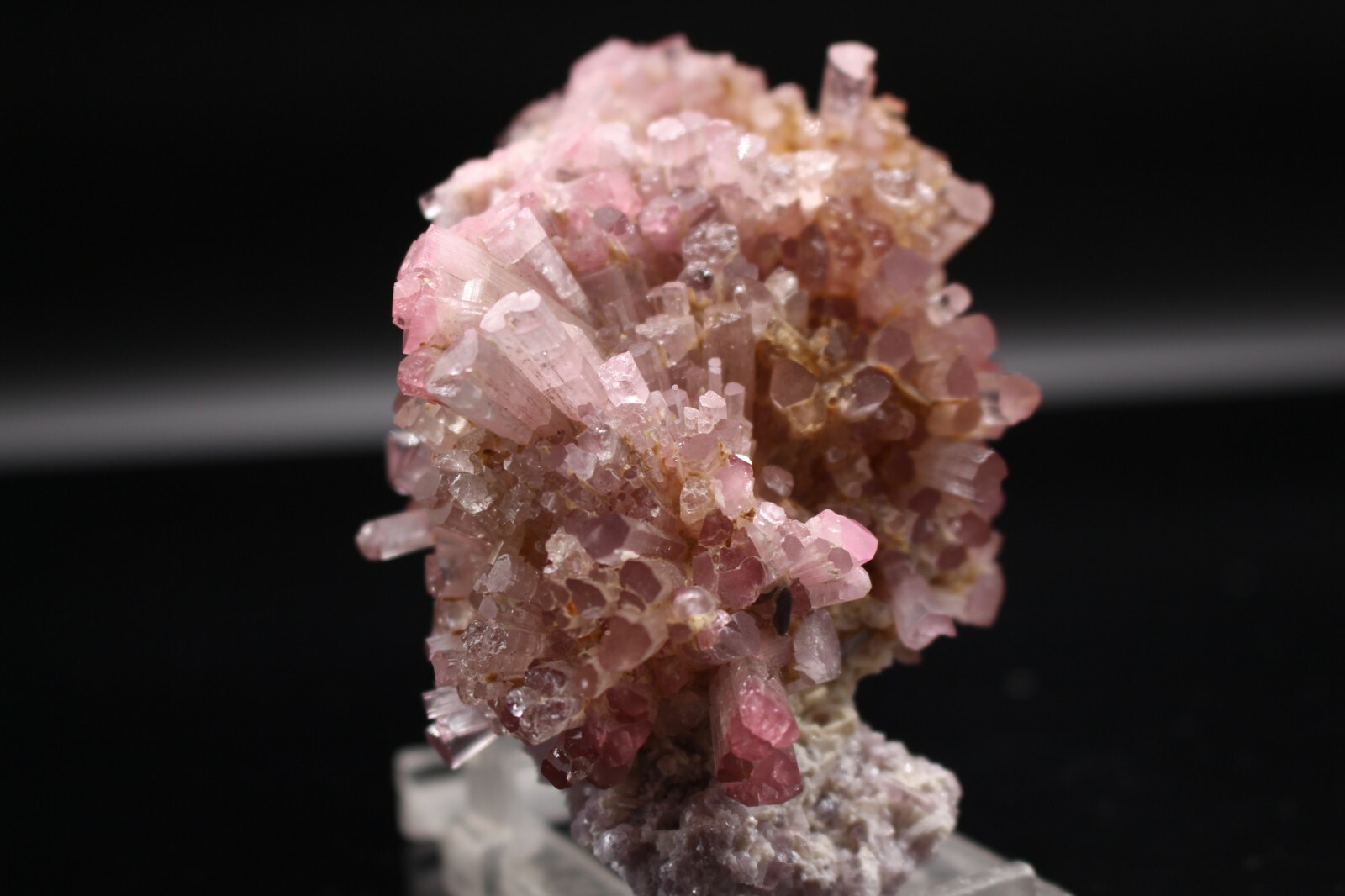 Tourmaline Red/Pink Spray IN Connection with Beautiful Lepidolite