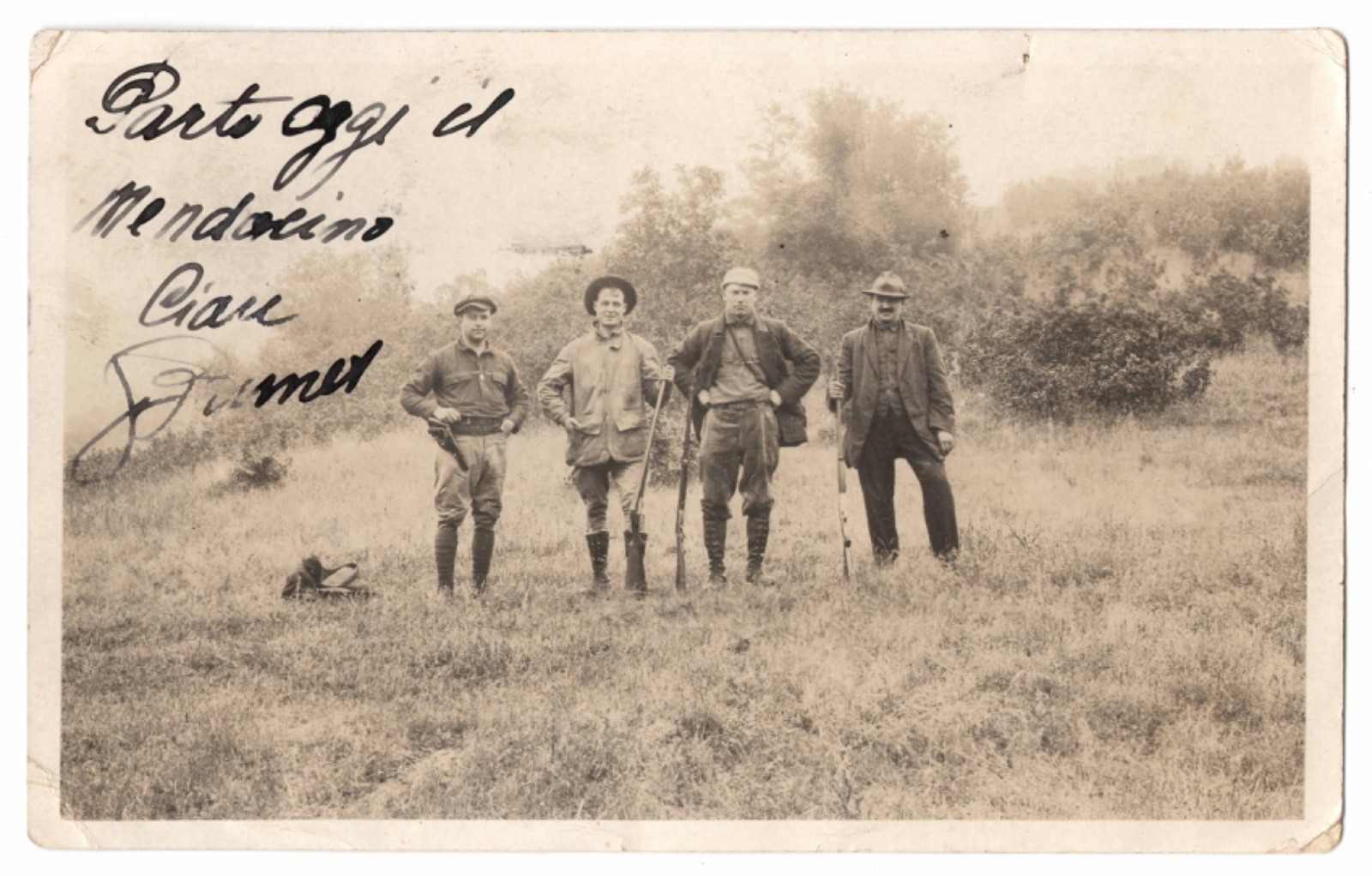 1923~REAL PHOTO POSTCARD~HUNTERS FIREARMS~SAN FRANCISCO,CA to Prov. Torino,ITALY