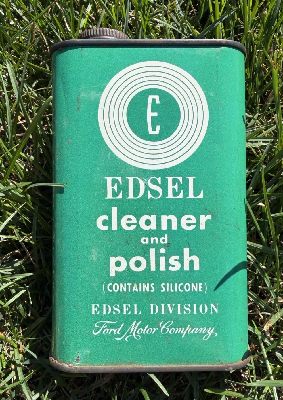 Vintage Rare Edsel Cleaner And Polish Can Tin Ford Motor Company Oil Car Canco Vintage Rare Edsel Cleaner And Polish Can Tin Ford Motor Company Oil Car Canco